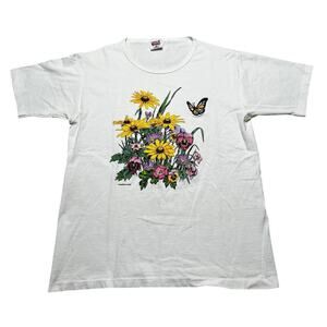 Vintage Anvil 90s Women butterfly t shirt Size Medium  / summer / outdoors / Y2K